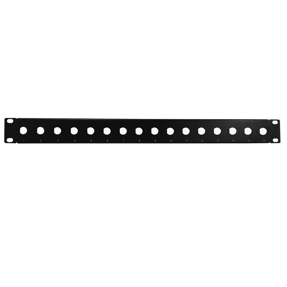 16-port BNC patch panel, 19 inch rackmount 1U - Unloaded
