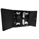 Indoor Wall Mounted Fiber Optic Distribution Box (48 Couplers Maximum) - Black