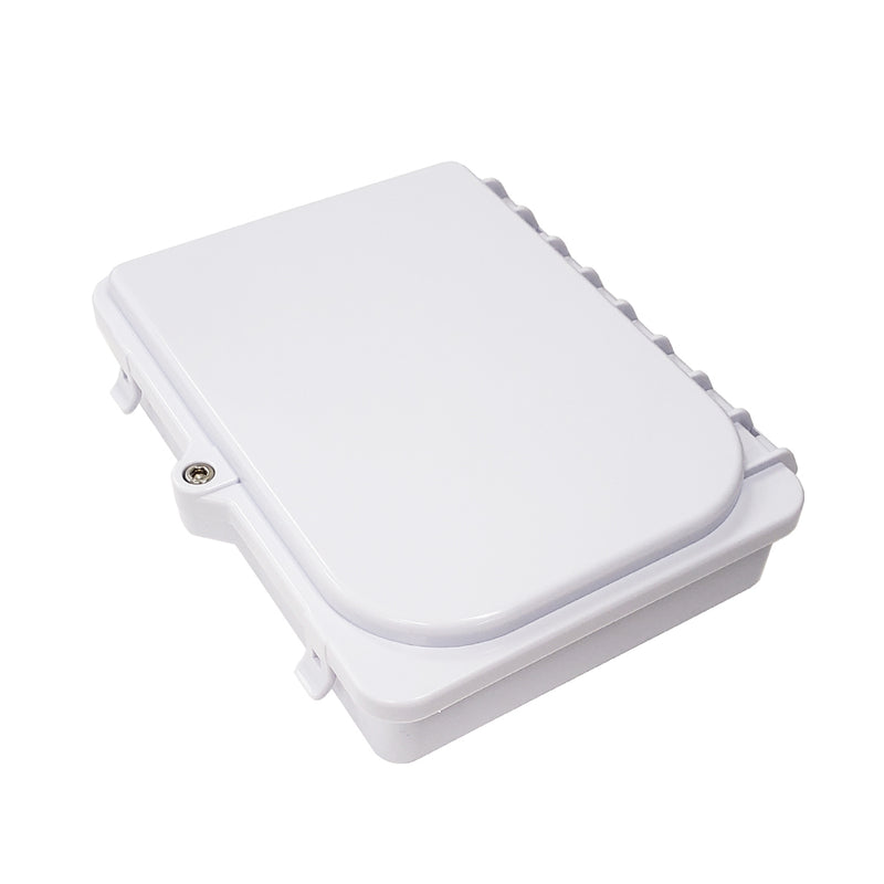 Outdoor 1-port Plastic Fiber Terminal Box with SC/APC Simplex Coupler IP65 - White