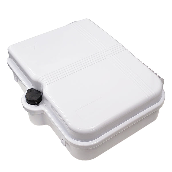 Indoor/Outdoor 24-port Plastic Fiber Terminal Box - White