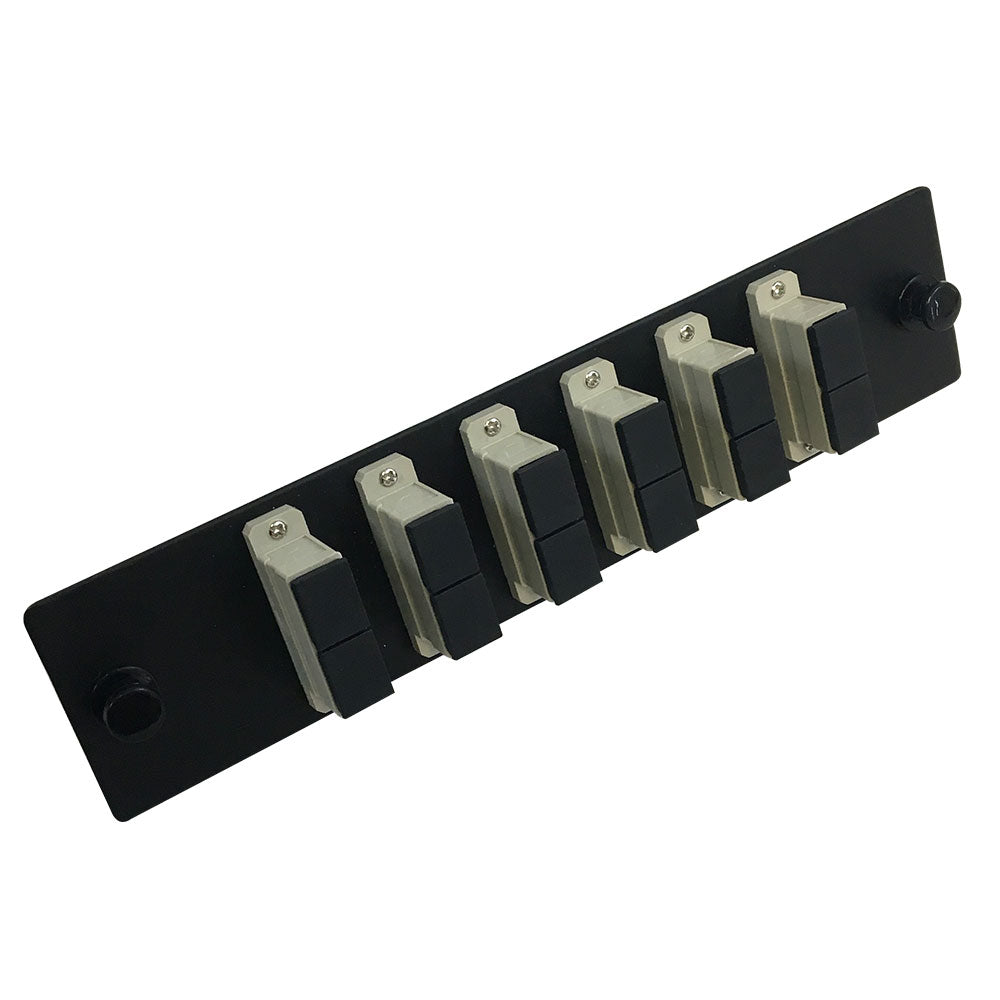 Loaded Adapter Panel with 6 x Duplex SC/PC Multimode (Non-LGX) - Black