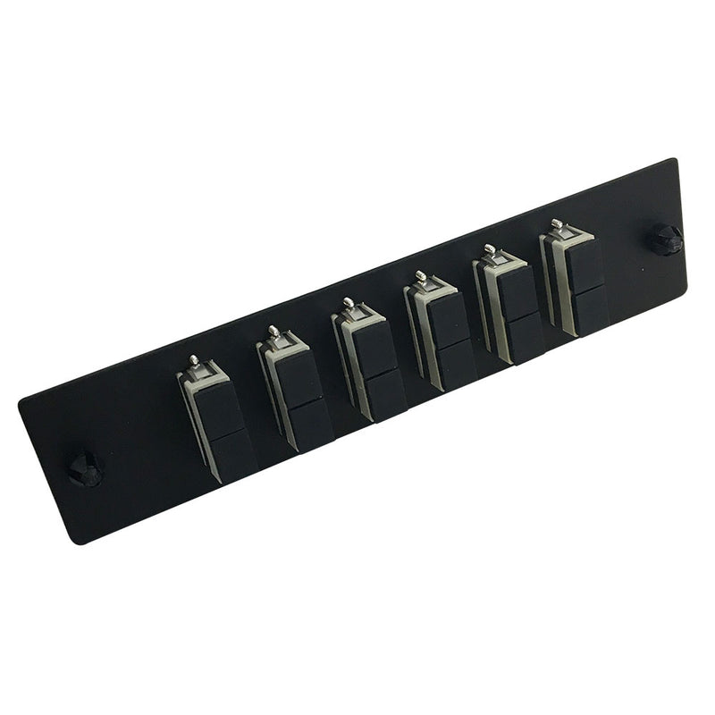 Loaded Adapter Panel with 6 x Duplex SC/PC Multimode - Black