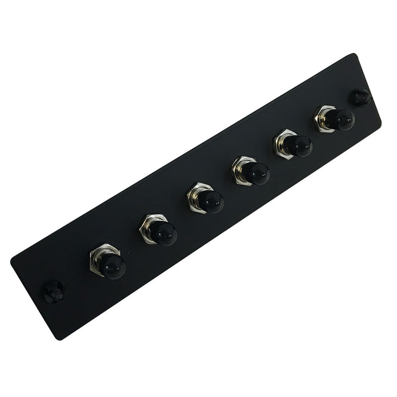 Simplex Adapter Plates Loaded Adapter Panel with 6x Simplex ST/UPC SM/MM (Non-LGX) - Black