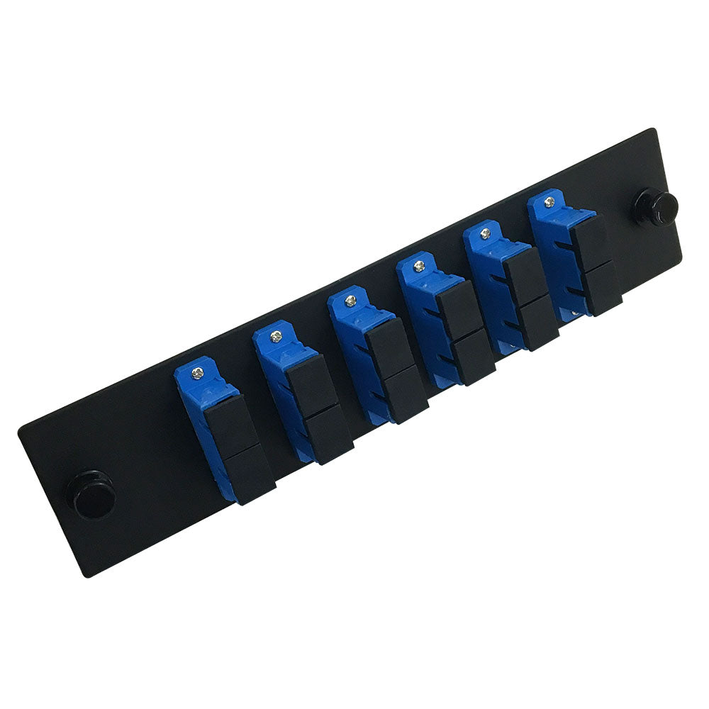 Loaded Adapter Panel with 6 x Duplex SC/UPC Singlemode (Non-LGX) - Bla