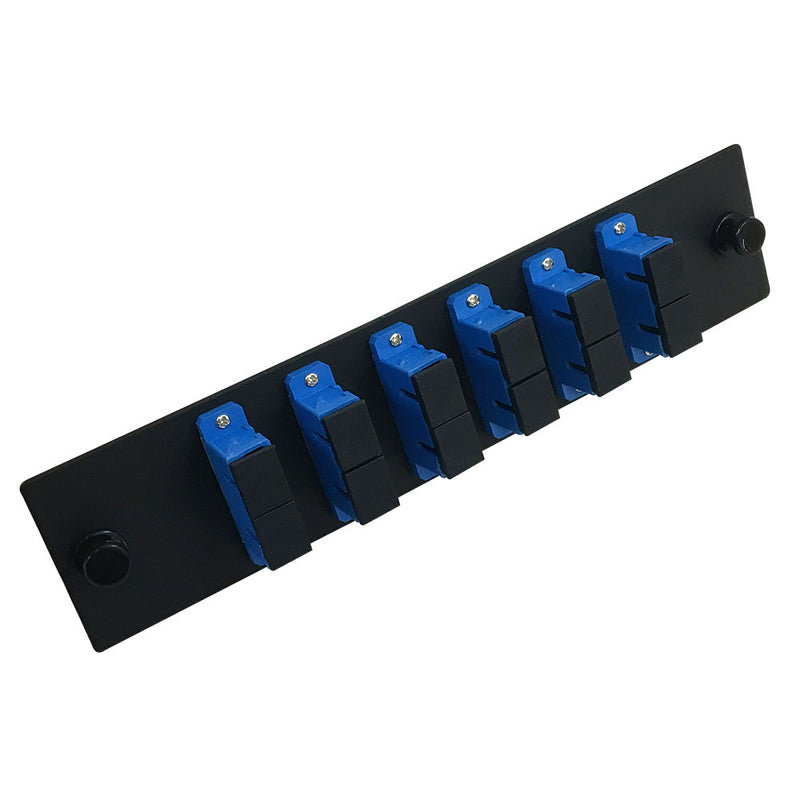 Loaded Adapter Panel with 6 x Duplex SC/UPC Singlemode - Black