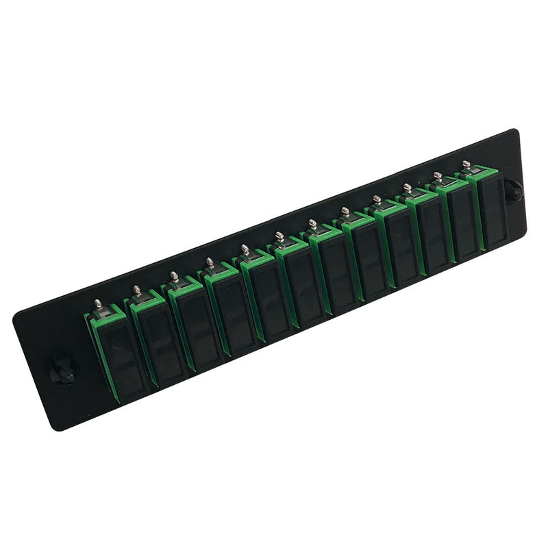 Loaded Adapter Panel with 12 x Duplex SC/APC Singlemode - Black