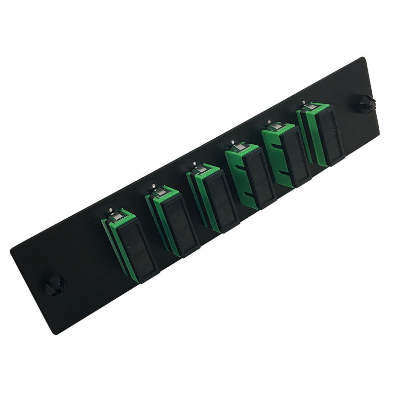Loaded Adapter Panel with 6 x Duplex SC/APC Singlemode - Black