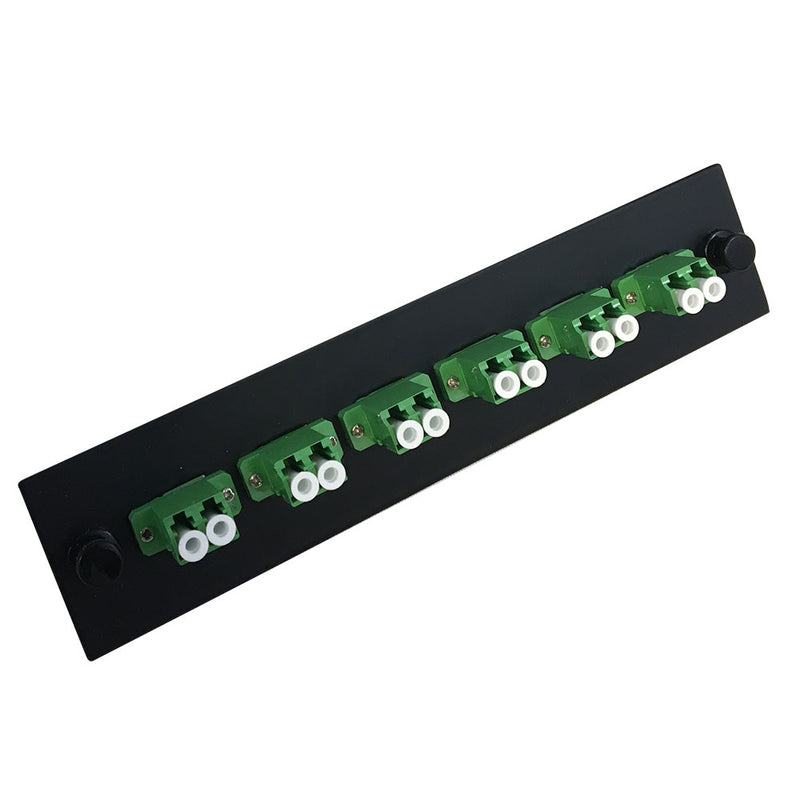Loaded Adapter Panel with 6x Duplex LC/APC Singlemode (Non-LGX) - Blac