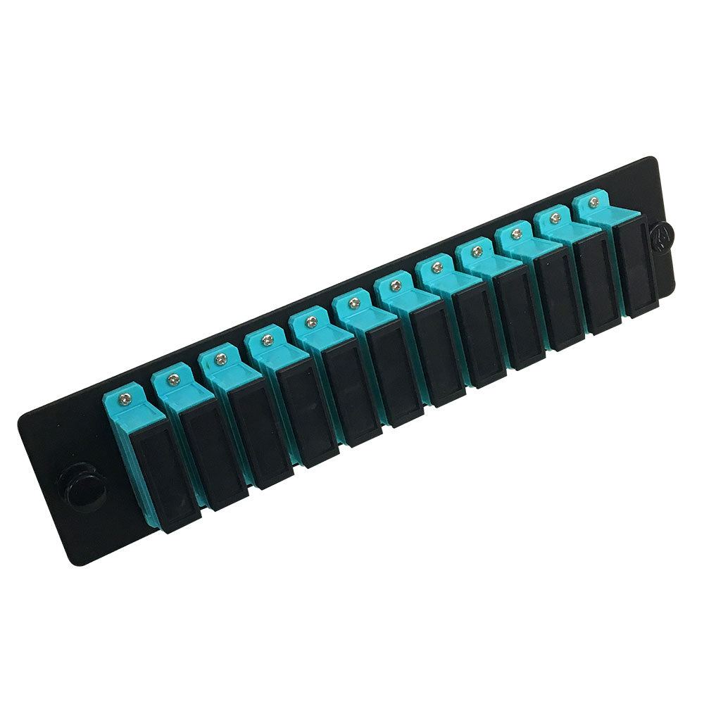 Loaded Adapter Panel with 12 x Duplex SC/PC Multimode 10G (Non-LGX) - Black