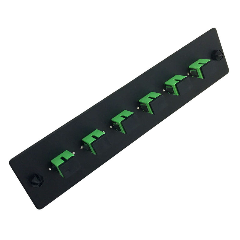 Loaded Adapter Panel with 6x Simplex SC/APC Singlemode (Non-LGX) - Bla
