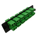 Loaded LGX Adapter Panel with 12x Duplex LC/APC Singlemode - Black