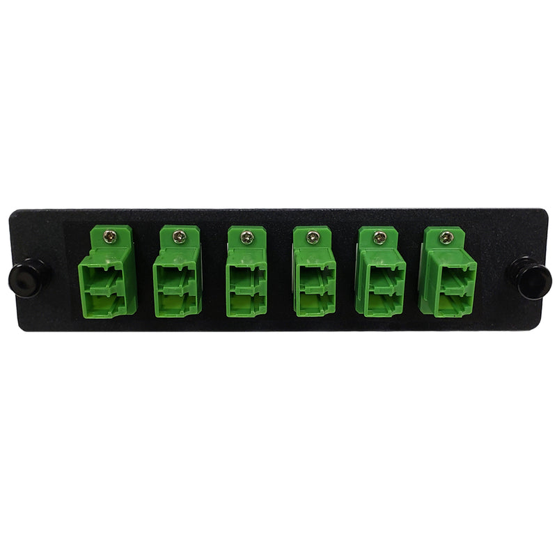 Loaded LGX Adapter Panel with 6x Duplex LC/APC Singlemode - Black