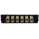 Loaded LGX Adapter Panel with 6x Simplex SC/PC Multimode - Black
