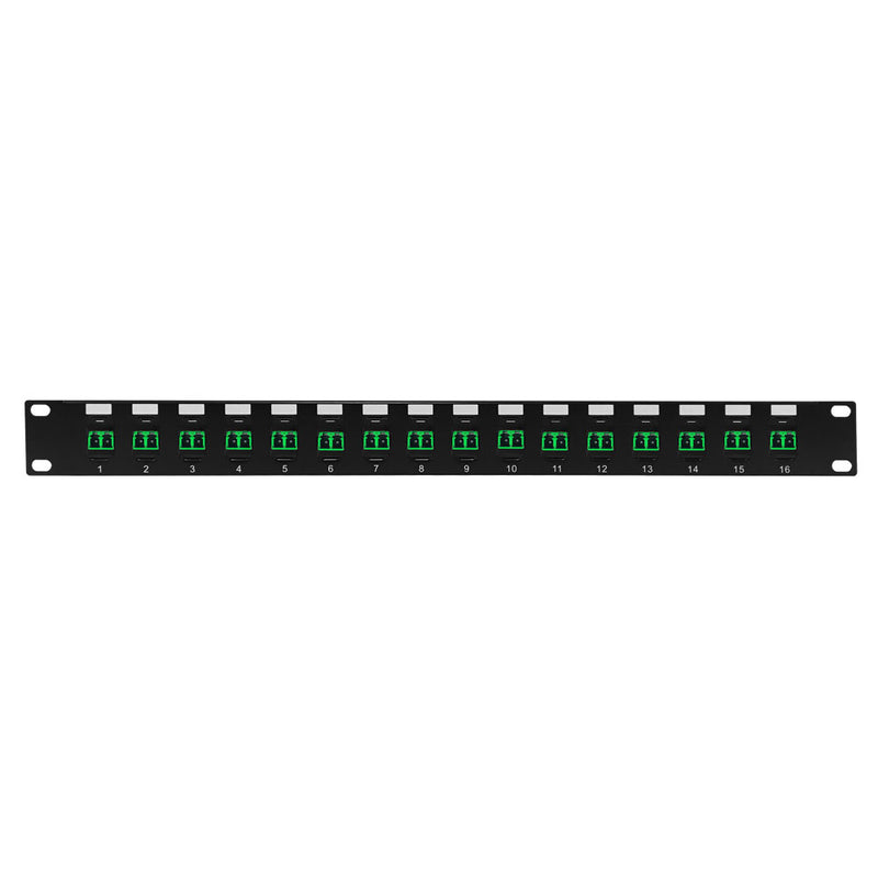 16 Port LC/LC APC Singlemode 9u Duplex Patch Panel - 19" Rackmount 1U