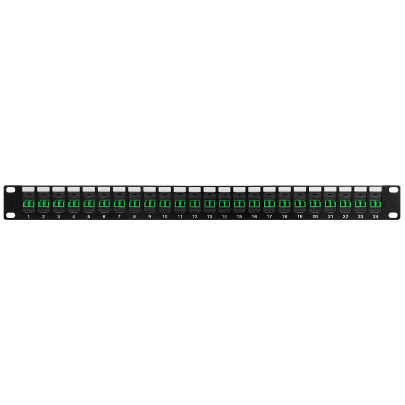 24 Port LC/LC APC Singlemode 9u Duplex Patch Panel - 19" Rackmount 1U