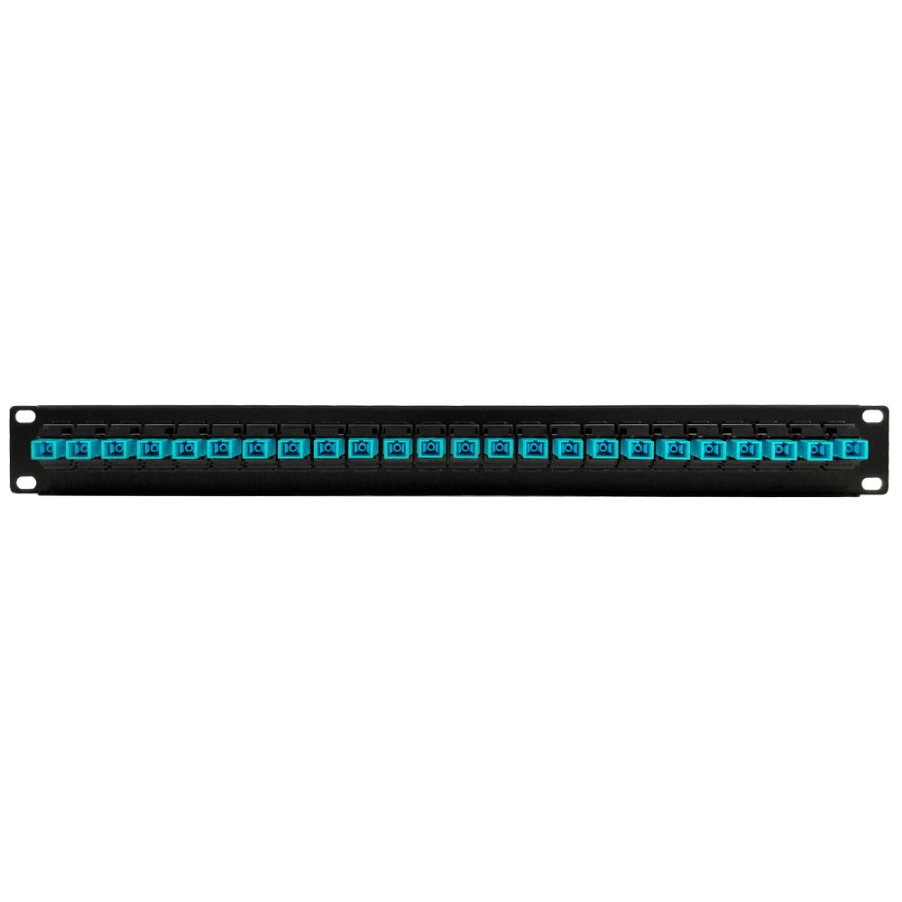 24 Port SC/SC Multimode 50u OM3/4 Simplex Patch Panel - 19" Rackmount 1U