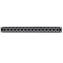 16-Port XLR Female Patch Panel, 19 inch rackmount 1U