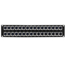 24-Port XLR Female + 8-port XLR Male patch panel, 19 inch rackmount 2U