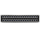 28-Port XLR Female + 4-port XLR Male patch panel, 19 inch rackmount 2U
