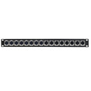 8-Port XLR Female + 8-port XLR Male patch panel, 19 inch rackmount 1U