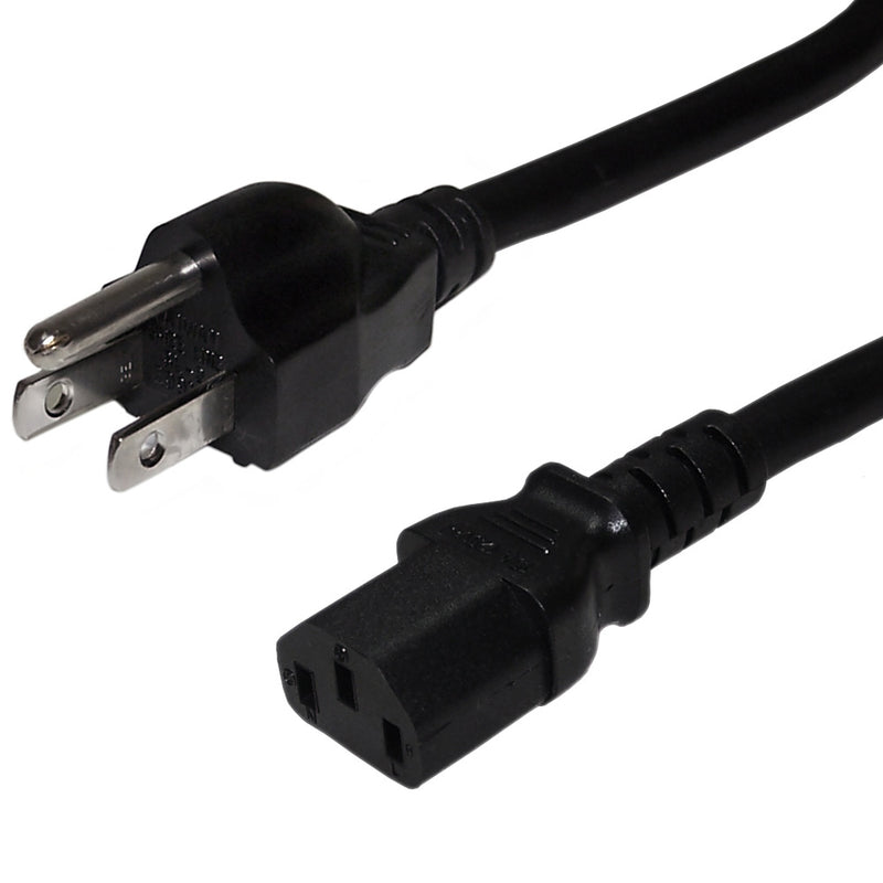 NEMA 5-15P to IEC C13 Power Cable SJT - Shielded