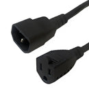 NEMA 5-15R to IEC C14 Power Cable - SJT Jacket