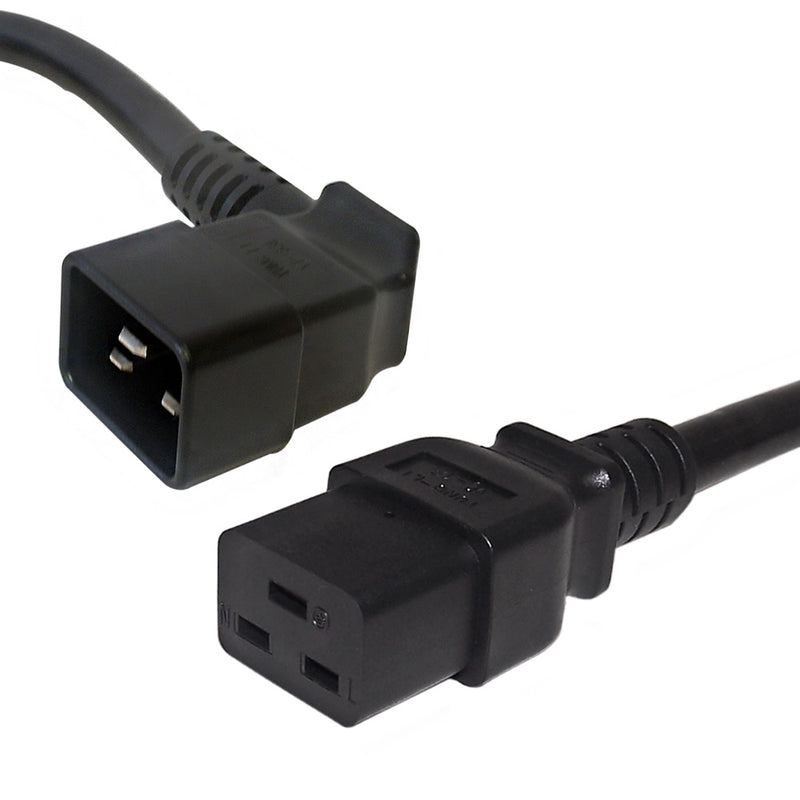 C19 to IEC C20 Right Angle Power Cable - SJT