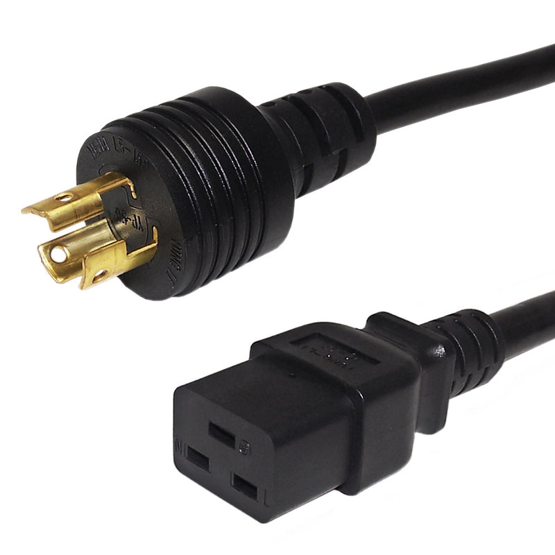 NEMA L5-15P to IEC C19 Power Cable - SJT