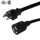 1ft NEMA 5-20P to NEMA L5-30R Power Cable - 12AWG - SJT Jacket