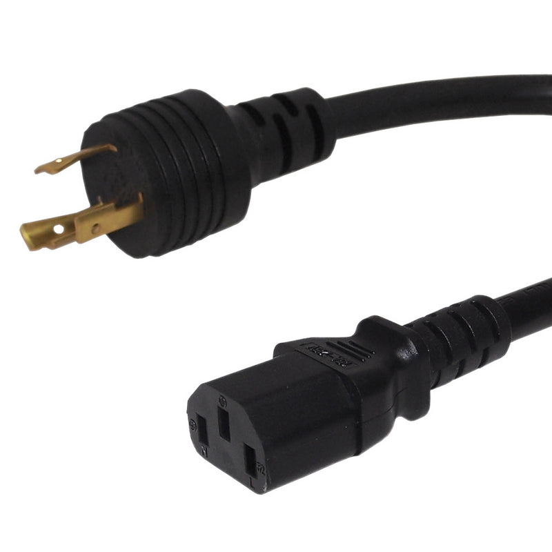 NEMA L5-20P to IEC C13 Power Cable - SJT