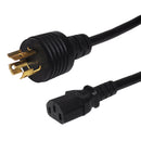 10ft NEMA L6-15P to IEC C13 Power Cable - 14AWG - SJT Jacket