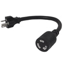 1ft NEMA 6-20P to NEMA L6-20R Power Cable - 12AWG - SJT Jacket