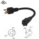 1ft NEMA L6-20P to NEMA 6-20R Power Cable - 12AWG - SJT Jacket