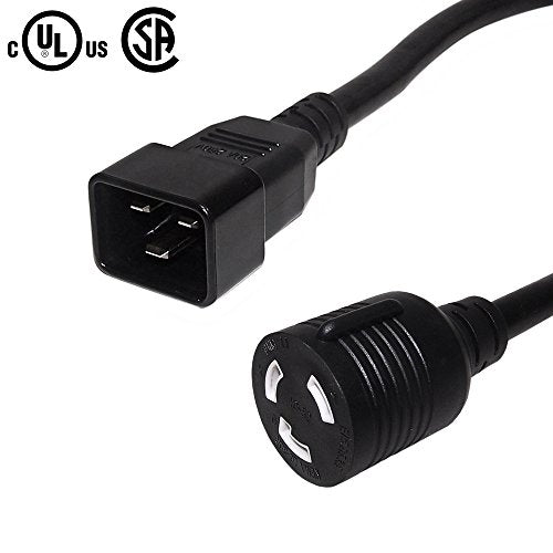 IEC C20 to NEMA L6-30R Power Cable - SJT