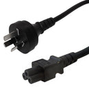 AS3112 (Australia) to IEC C5 - H05VV-F 0.75 (5A 250V) Power Cord - 2m