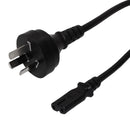 AS3112 (Australia) to C7 - H05VV-F 0.75 (5A 250V) Power Cord - 2m