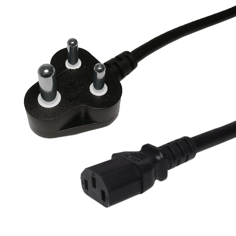 BS546 India to IEC C13 Power Cord