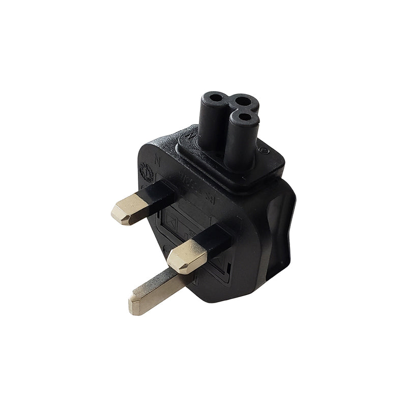 BS1363 UK to C5 Power Adapter Down Angle