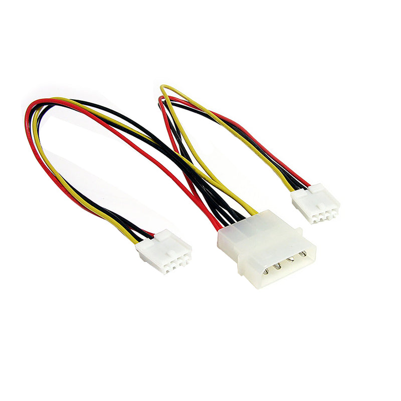 CPUFANADAPT 6.1 in. 6in Fan Adapter - TX3 to 2x LP4 Power Y Splitter Cable CPUFANADAPT 6.1 in. 6in Fan Adapter - TX3 to 2x LP4 Power Y Splitter Cable