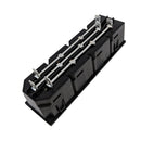 C13 Locking Receptacle - 4 Tier - 6.3mm Terminal, 1.5mm Panel Thickness - Black (IEC-Lock Part