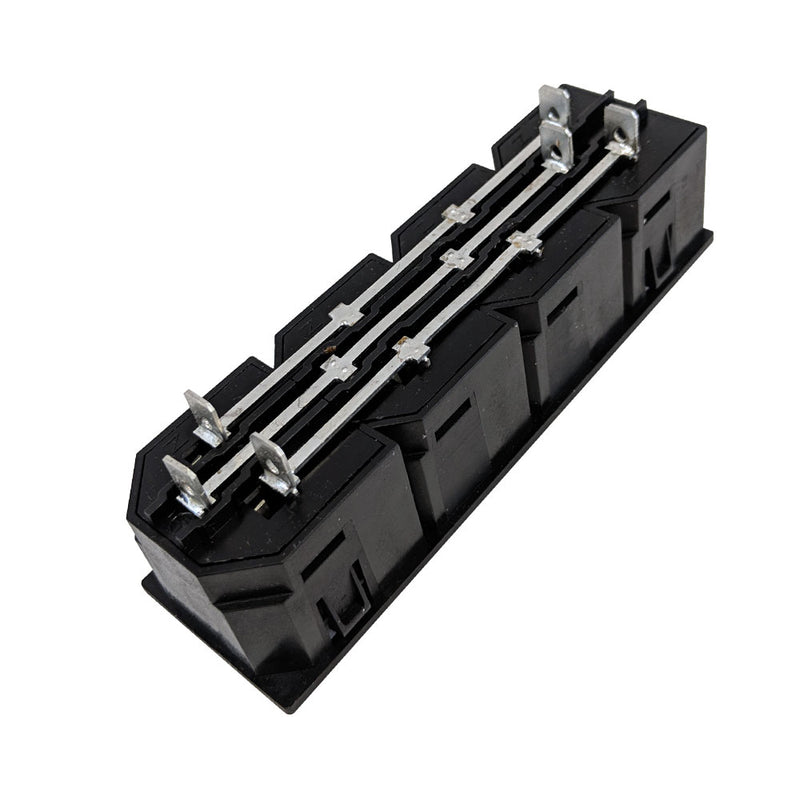 C13 Locking Receptacle 4 Tier 6.3mm Terminal, 1.5mm Panel Thickness - Black IEC-Lock Part