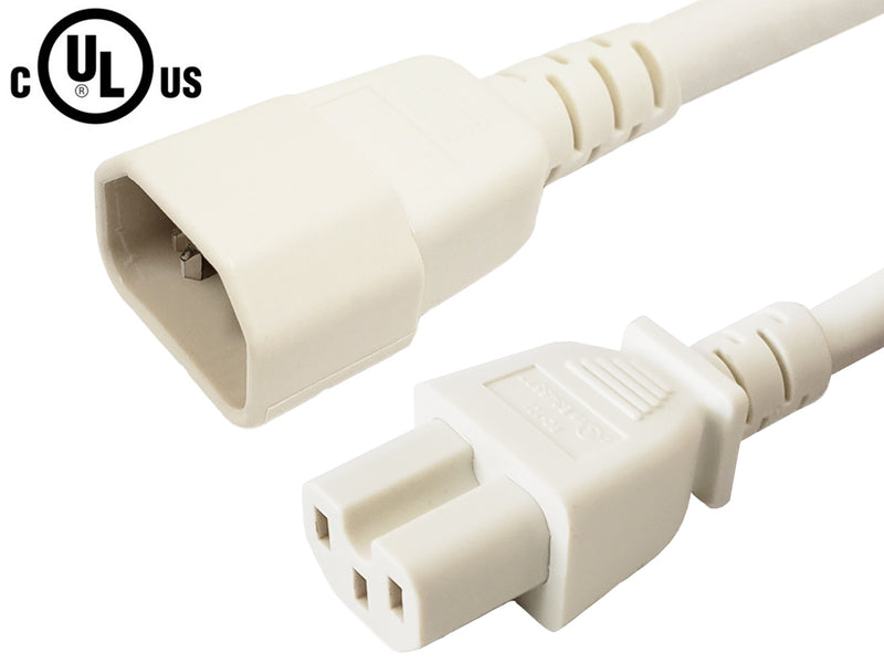 C14 to IEC C15 Power Cable - SJT