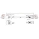 IEC C20 to IEC C15 Power Cable - SJT Jacket