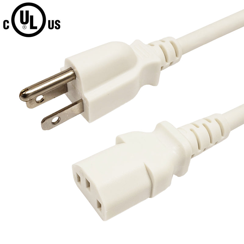 NEMA 5-15P to IEC C13 Power Cable - SJT