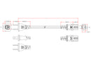 NEMA 1-15P to IEC C7 Polarized Power Cable - 18AWG  - SPT-2