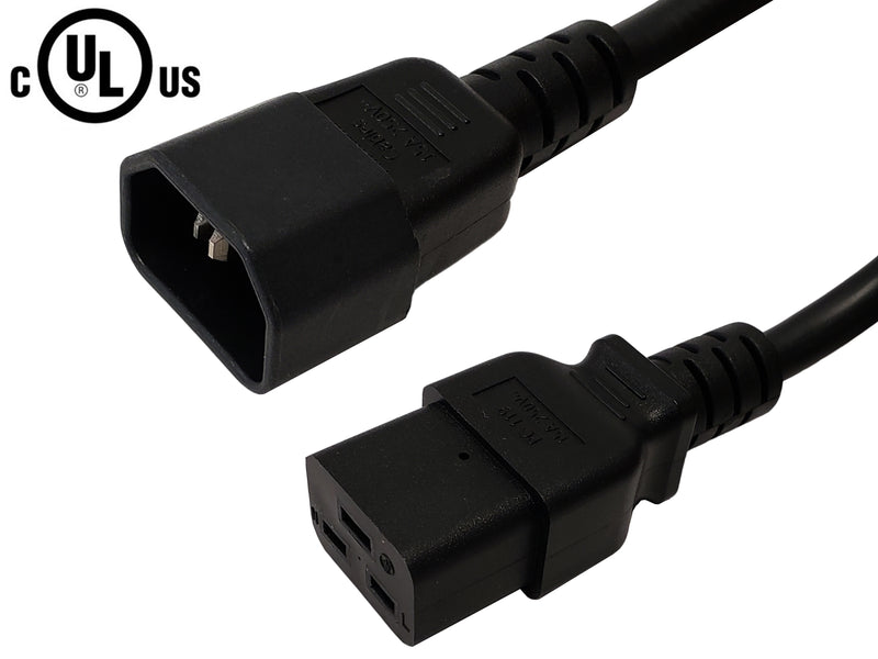 C14 to IEC C19 Power Cable - SJT