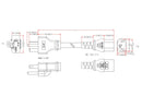 NEMA 5-20P to IEC C13 Power Cable -14AWG (15A 125V) - SJT Jacket