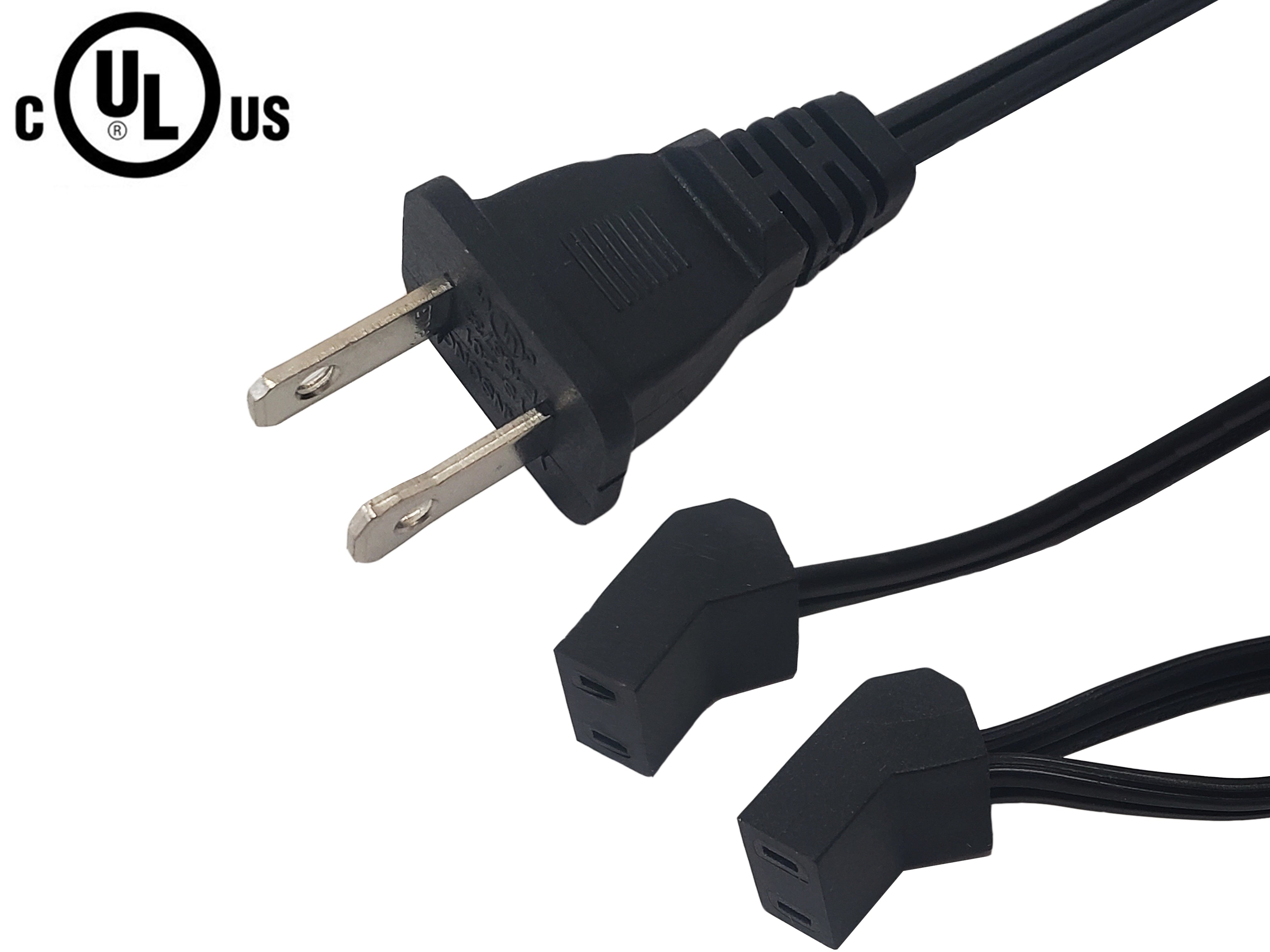 6ft NEMA 1-15P to 2x AC Fan Power Splitter Cable 18AWG - SPT-1