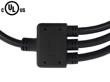 Stromkabel Y-Splitter Verlängerungskabel 30 cm, IEC 60320 C14 Stecker auf C13 Buchse Euro CEE7/16 Buchse, 250V 10A c14 auf schuko verteiler Adapterkabel für PC Monitor UPS PDU Netzgeräte