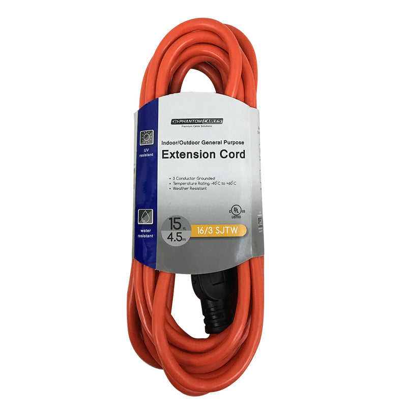 General Purpose Indoor/Outdoor Extension Cord 5-15P to 5-15R - SJTW